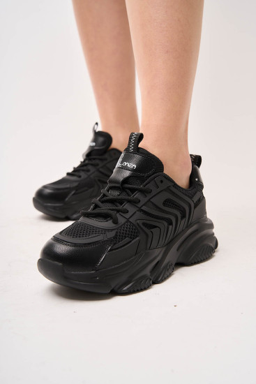 Жіночі кросівки Lonza 174606 чорні демісезонні гумові