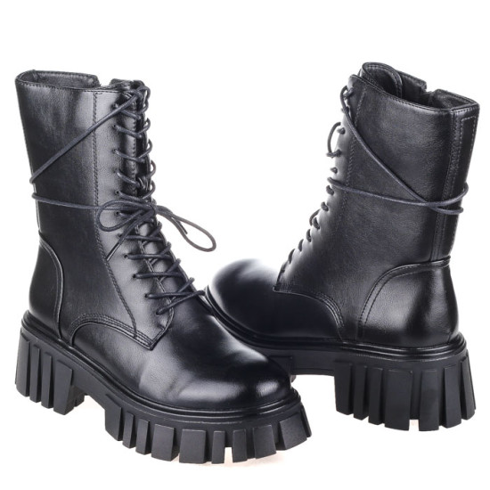 Жіночі черевики Fabio Monelli 164710 чорні демісезонні із екошкіри