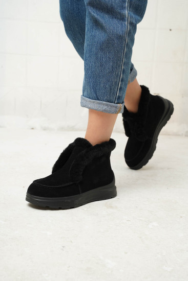 Жіночі черевики Lonza 173874 чорні зимові замшеві
