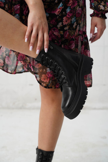 Жіночі черевики Anna Lucci 174363 чорні демісезонні шкіряні