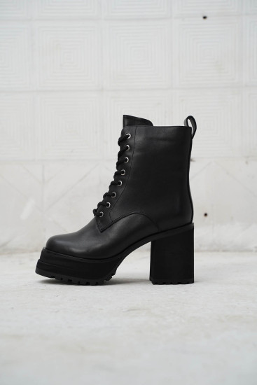 Жіночі черевики Fabio Monelli 173981 чорні зимові шкіряні