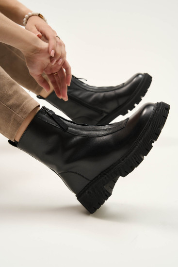 Жіночі черевики Lonza 178753 чорні демісезонні шкіряні