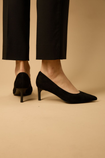 Жіночі туфлі Fabio Monelli 183181 чорні демісезонні замшеві