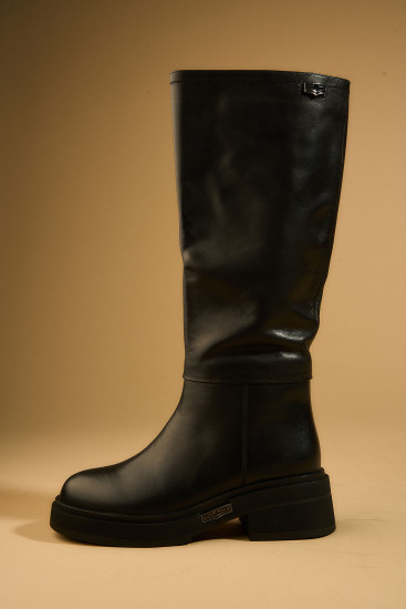 Жіночі чоботи Fabio Monelli 179120 чорні зимові шкіряні