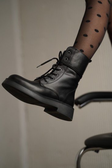 Жіночі черевики Anna Lucci 174282 чорні демісезонні шкіряні