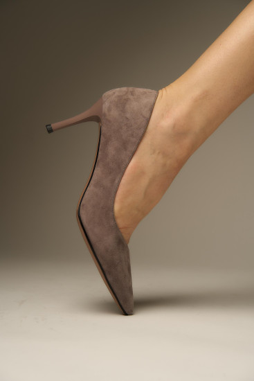 Жіночі туфлі Fabio Monelli 181421 сірі демісезонні замшеві