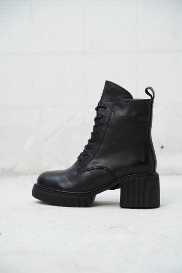 Жіночі черевики Fabio Monelli 174022 чорні зимові шкіряні