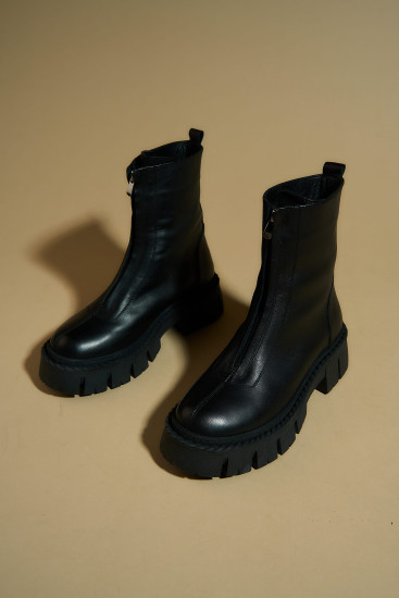Жіночі черевики Fabio Monelli 181973 чорні демісезонні шкіряні