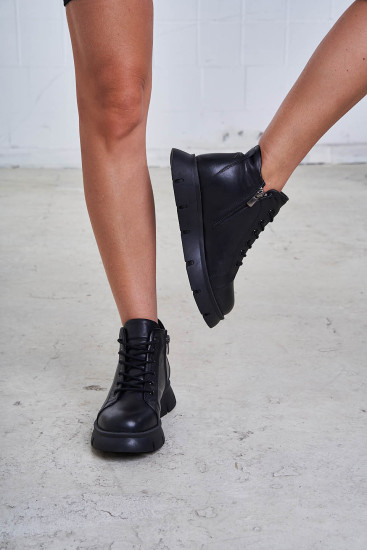 Жіночі черевики Lonza 174292 чорні демісезонні шкіряні