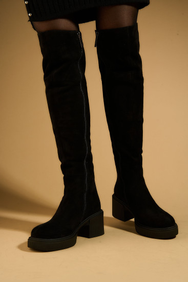 Жіночі чоботи Fabio Monelli 178135 чорні зимові замшеві
