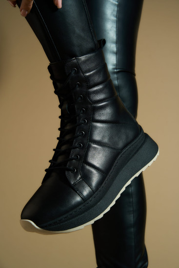 Жіночі черевики Fabio Monelli 181968 чорні демісезонні шкіряні