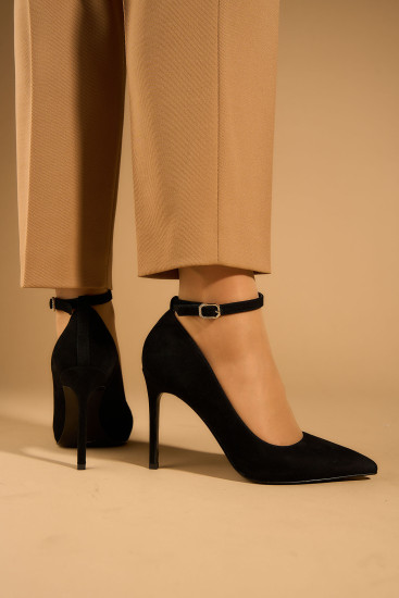 Жіночі туфлі Fabio Monelli 184067 чорні демісезонні замшеві