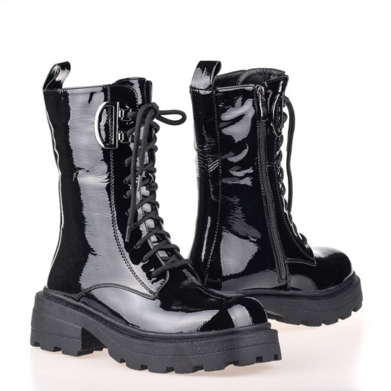 Жіночі черевики Fabio Monelli 160106 чорні демісезонні (еколак)