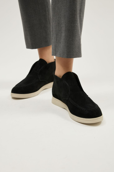 Жіночі туфлі Loro 185534 чорні демісезонні замшеві