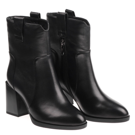 Женские ботинки Fabio Monelli 168306 черные демисезонные кожаные
