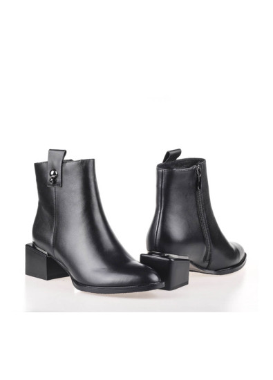 Женские ботинки Fabio Monelli 159807 черные демисезонные кожаные