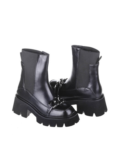 Женские ботинки Fabio Monelli 165519 черные демисезонные кожаные