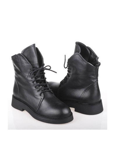 Женские ботинки Fabio Monelli 166054 черные демисезонные кожаные