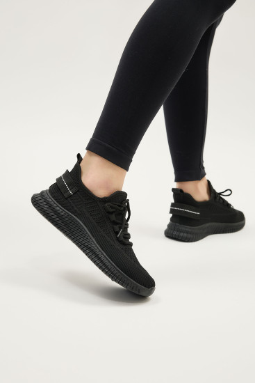 Жіночі кросівки Lonza 184100 чорні демісезонні текстильні