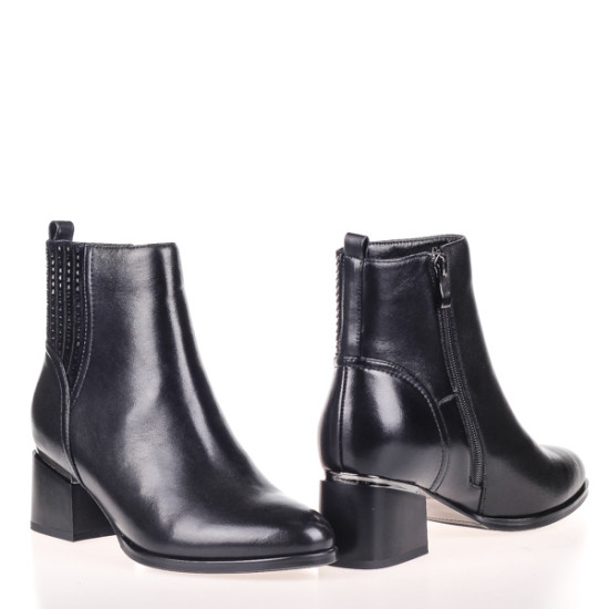 Женские ботинки Fabio Monelli 156221 черные демисезонные кожанные