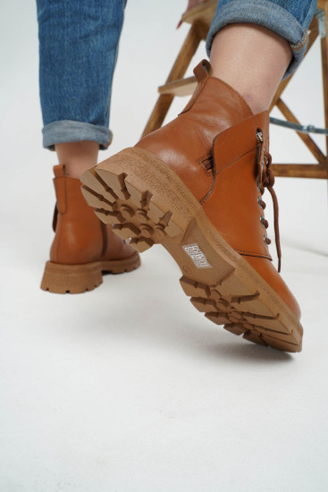 Женские ботинки Anna Lucci 174367 коричневые демисезонные кожанные