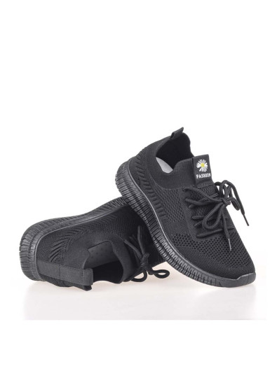 Женские кроссовки Lonza 169008 черные демисезонные текстильные