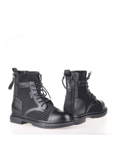 Женские ботинки Lonza 158082 черные демисезонные кожаные
