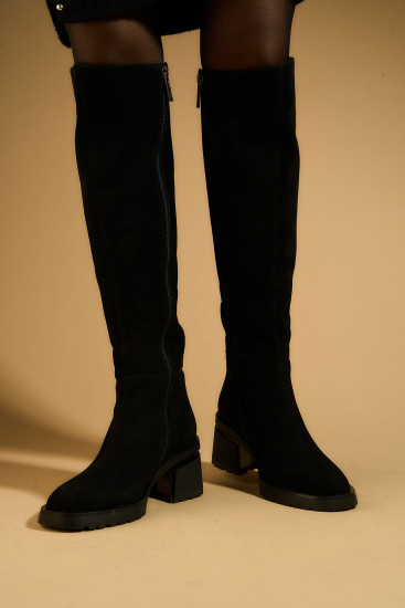 Жіночі чоботи Fabio Monelli 180985 чорні зимові шкіряні