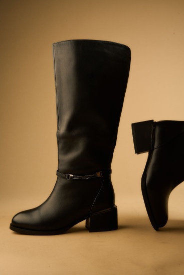Жіночі чоботи Fabio Monelli 179118 чорні зимові шкіряні