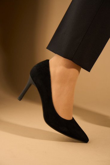 Женские туфли Fabio Monelli 184056 черные демисезонные замшевые