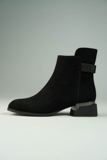 Женские ботинки Fabio Monelli 183682 черные демисезонные замшевые