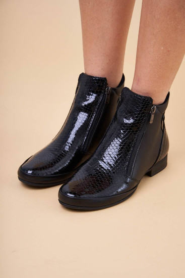 Женские ботинки Anna Lucci 181717 черные демисезонные лакированные