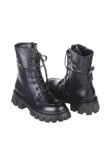 Женские ботинки Anna Lucci 165941 черные демисезонные кожаные