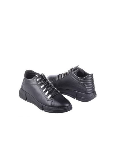 Женские ботинки Lonza 174198 черные демисезонные кожаные