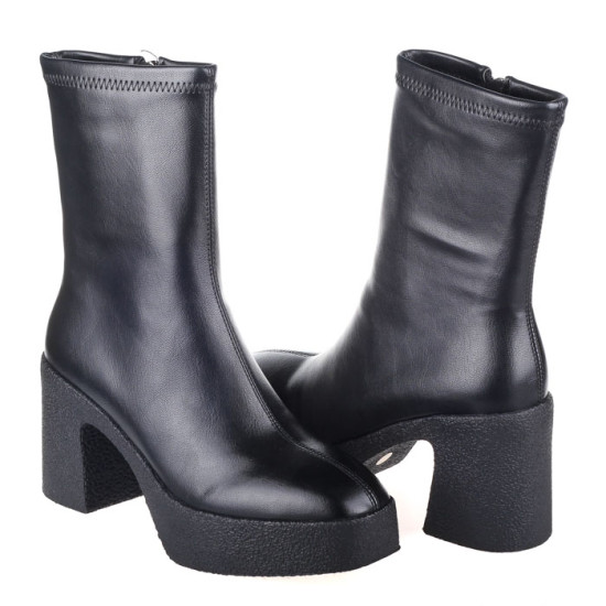 Женские ботинки Fabio Monelli 165570 черные демисезонные из экокожи
