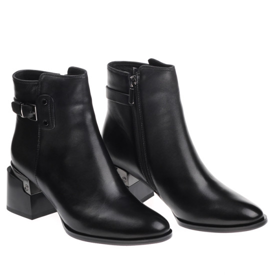 Женские ботинки Fabio Monelli 170024 черные демисезонные кожаные
