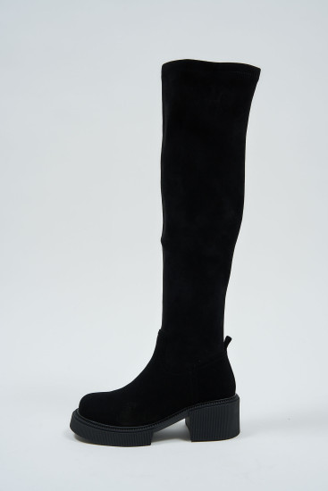 Жіночі чоботи Lonza 181590 чорні зимові замшеві