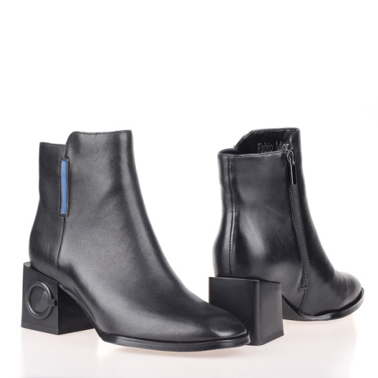 Женские ботинки Fabio Monelli 159439 черные демисезонные кожаные