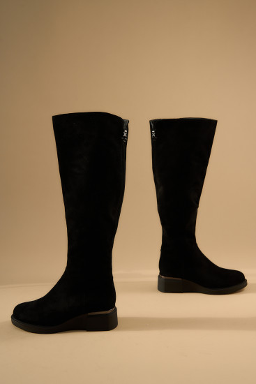 Жіночі чоботи Fabio Monelli 179155 чорні зимові замшеві