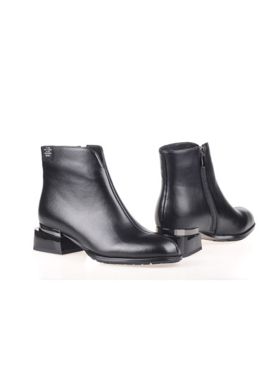 Женские ботинки Lonza 165065 черные демисезонные кожаные
