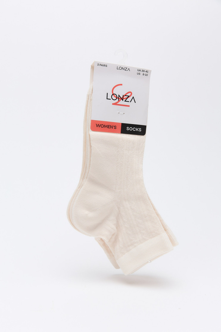 Носки хлопковые женские 3 шт. 39-41 р.  Lonza 214227 - Фото 1