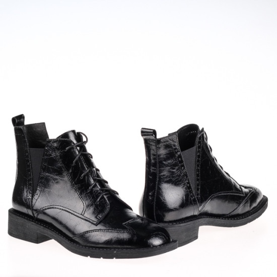 Женские ботинки Fabio Monelli 155968 черные демисезонные кожаные