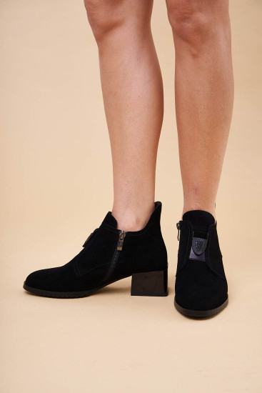Женские ботинки Anna Lucci 170688 черные демисезонные замшевые