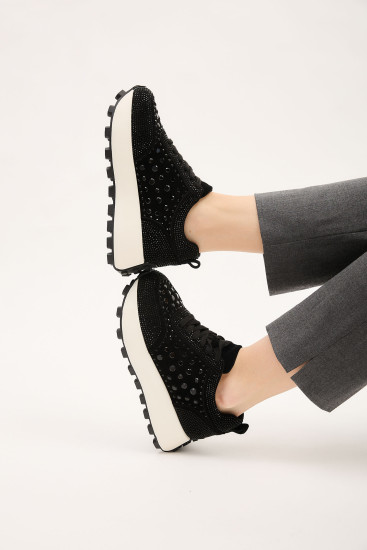 Жіночі кросівки Lonza 187006 чорні демісезонні замшеві