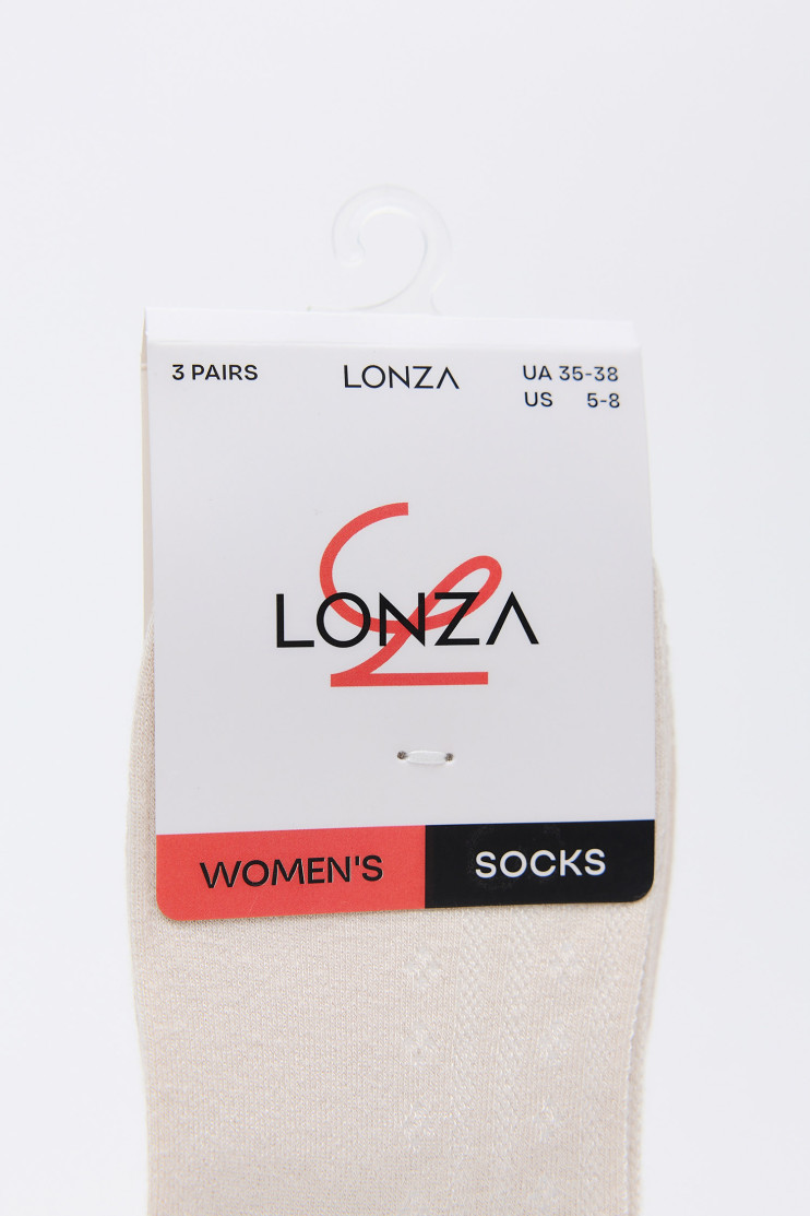 Носки женские 3 шт. 35-38 р.  Lonza 214231 - Фото 1