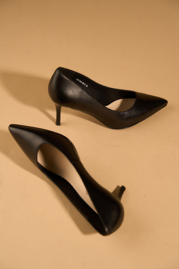 Женские туфли Lonza 184060 черные демисезонные кожанные