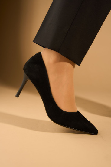Женские туфли Fabio Monelli 184061 черные демисезонные замшевые
