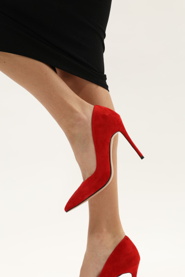 Жіночі туфлі Fabio Monelli 186458 червоні демісезонні замшеві