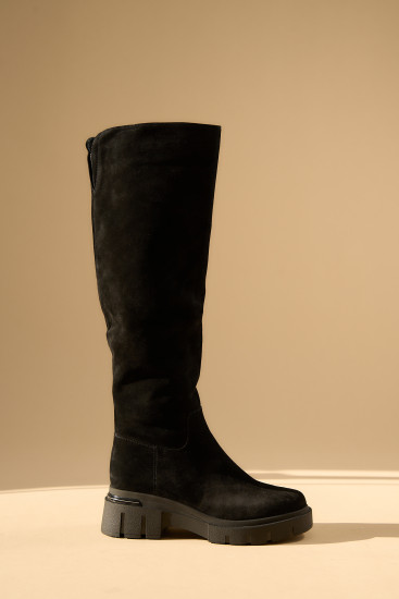 Жіночі чоботи Fabio Monelli 178287 чорні зимові замшеві