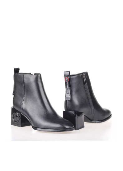 Женские ботинки Fabio Monelli 159437 черные демисезонные кожаные